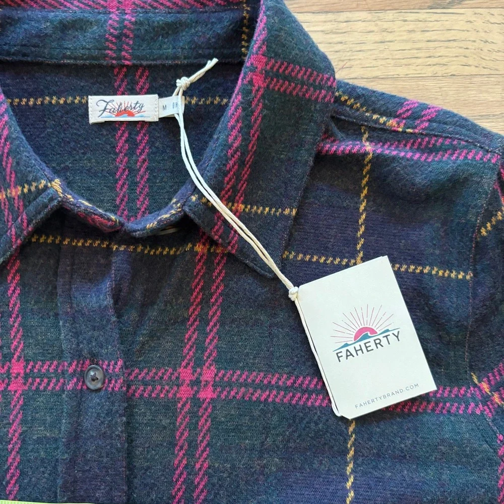 Faherty Legend Sweater Dress Outer Limits Plaid Womens Medium‎ New
